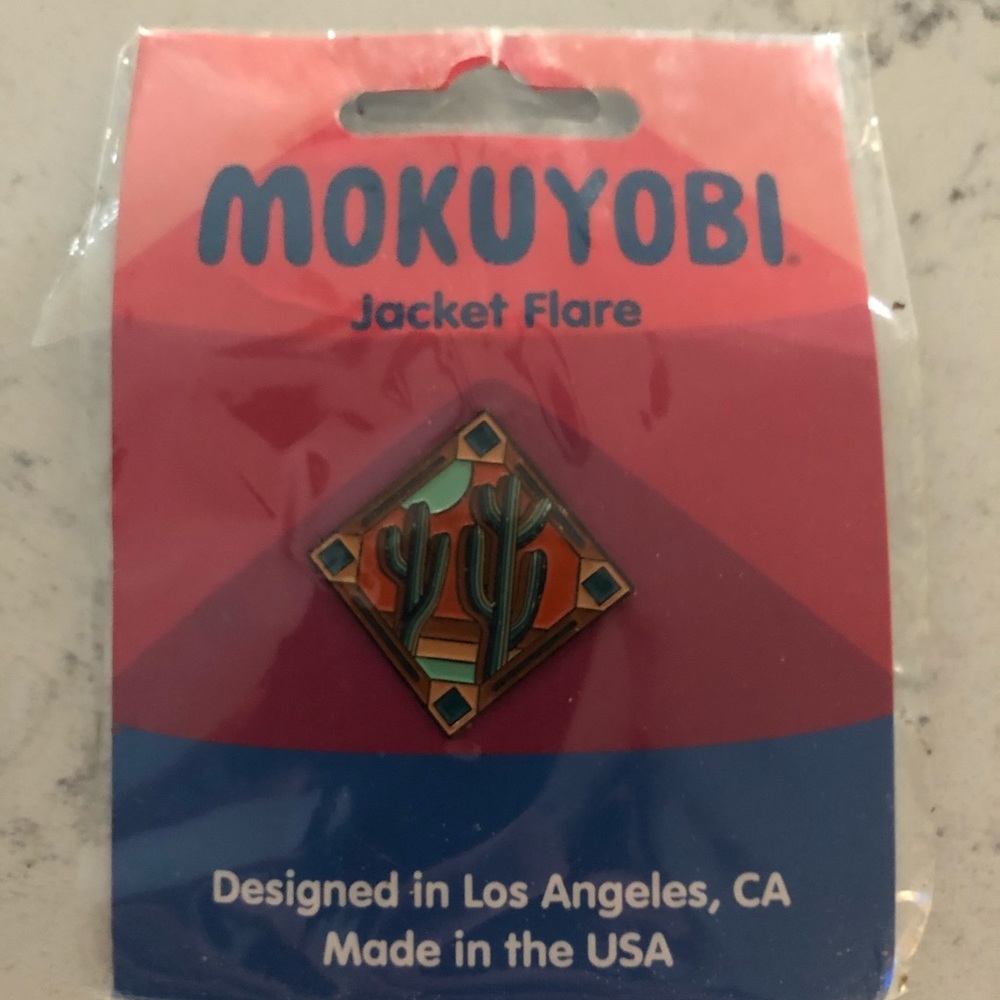 Mokuyobi Enamel Pin Jacket Flare Cactus Enamel Pin